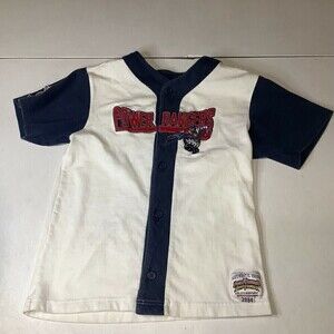 Rare 2004 Disney Store Power Rangers Athletic Jersey Shirt Buttons Youth Large